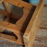 Vintage solid pine workshop stool