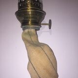 One-piece white opaline kerosene lamp