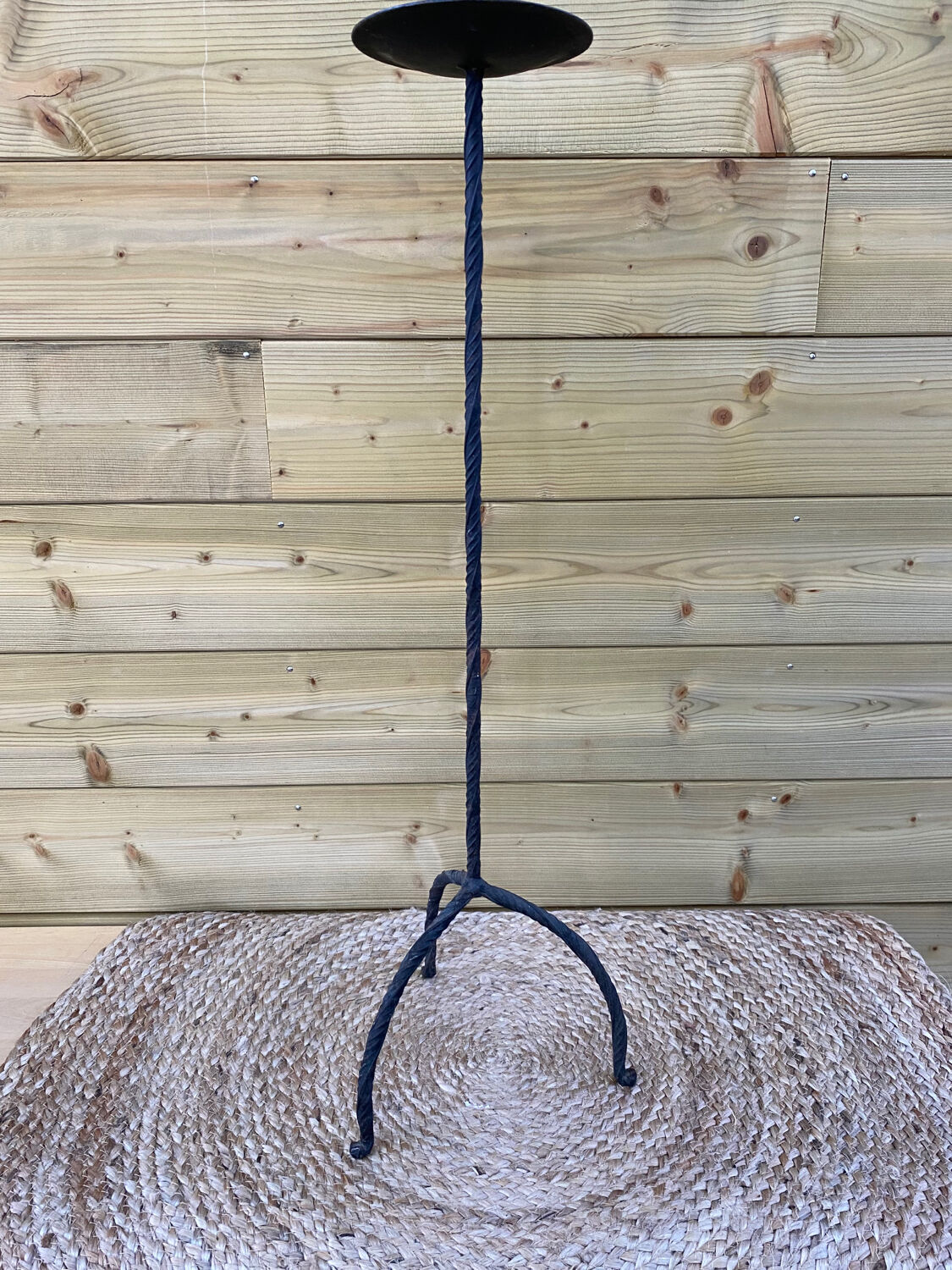 Stand candle holder, folk art