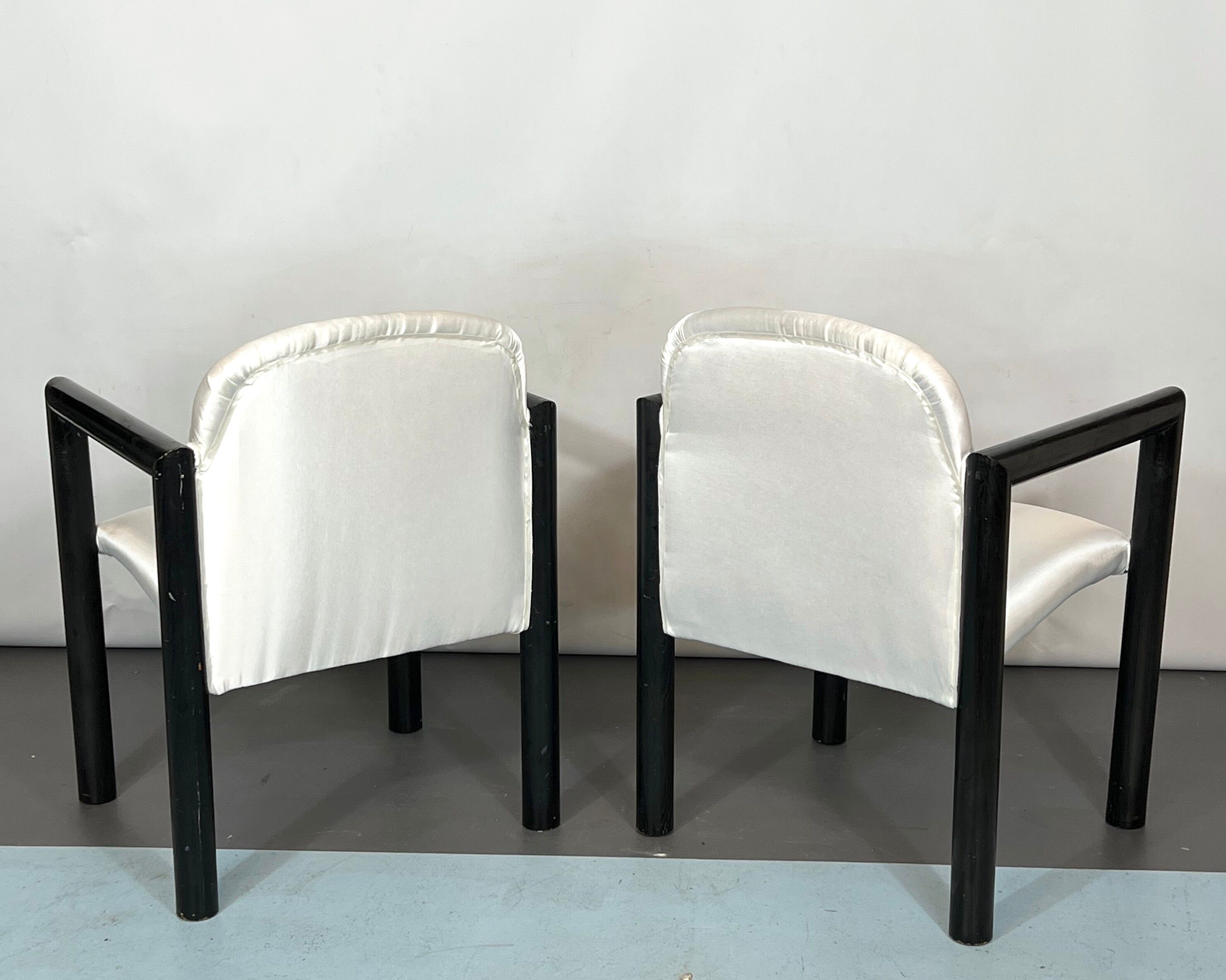 Mid-century italian modern set of 4 armchairs from 70s