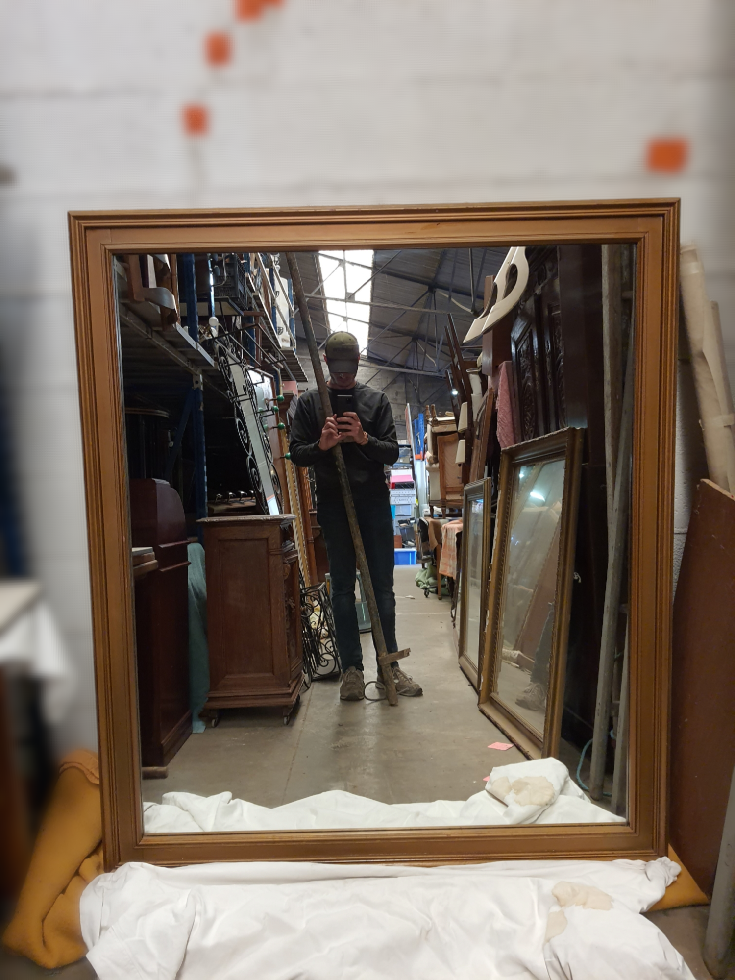 Mirror gilded wood 156x135