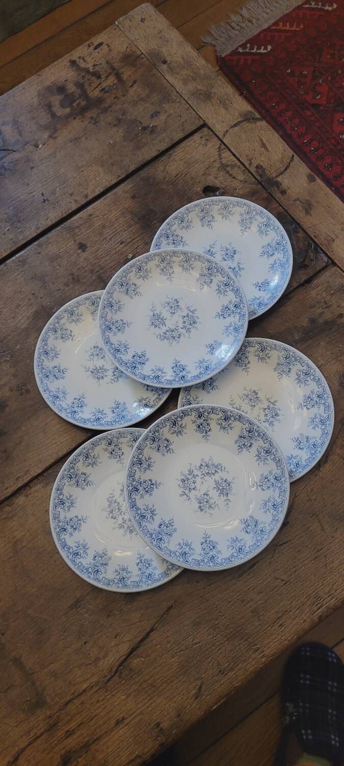 Rivanel 60's blue dessert plates