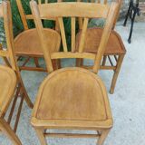 6 bistro chairs, light wood