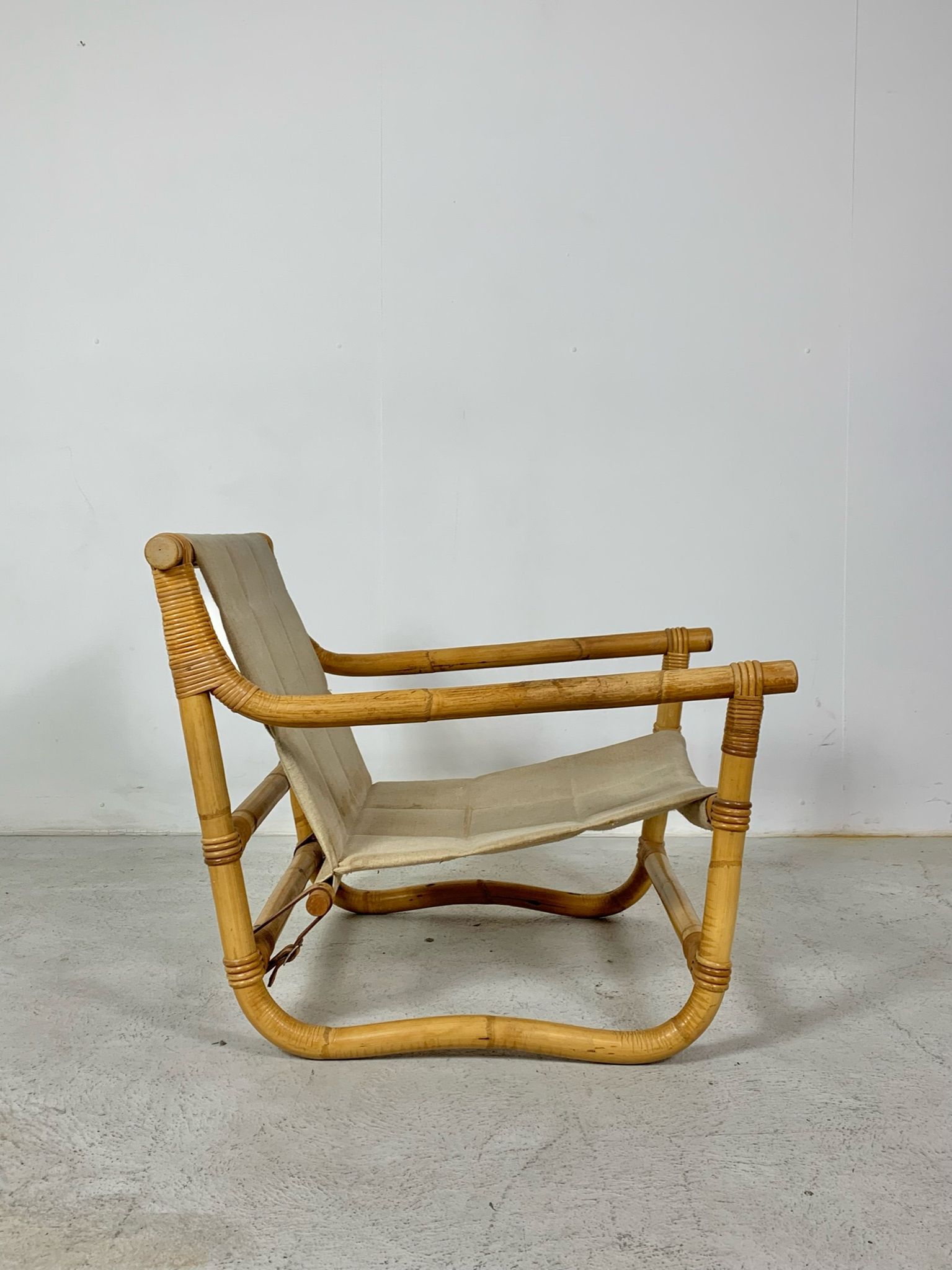 Vintage bamboo lounge set made in denmark 1950s
