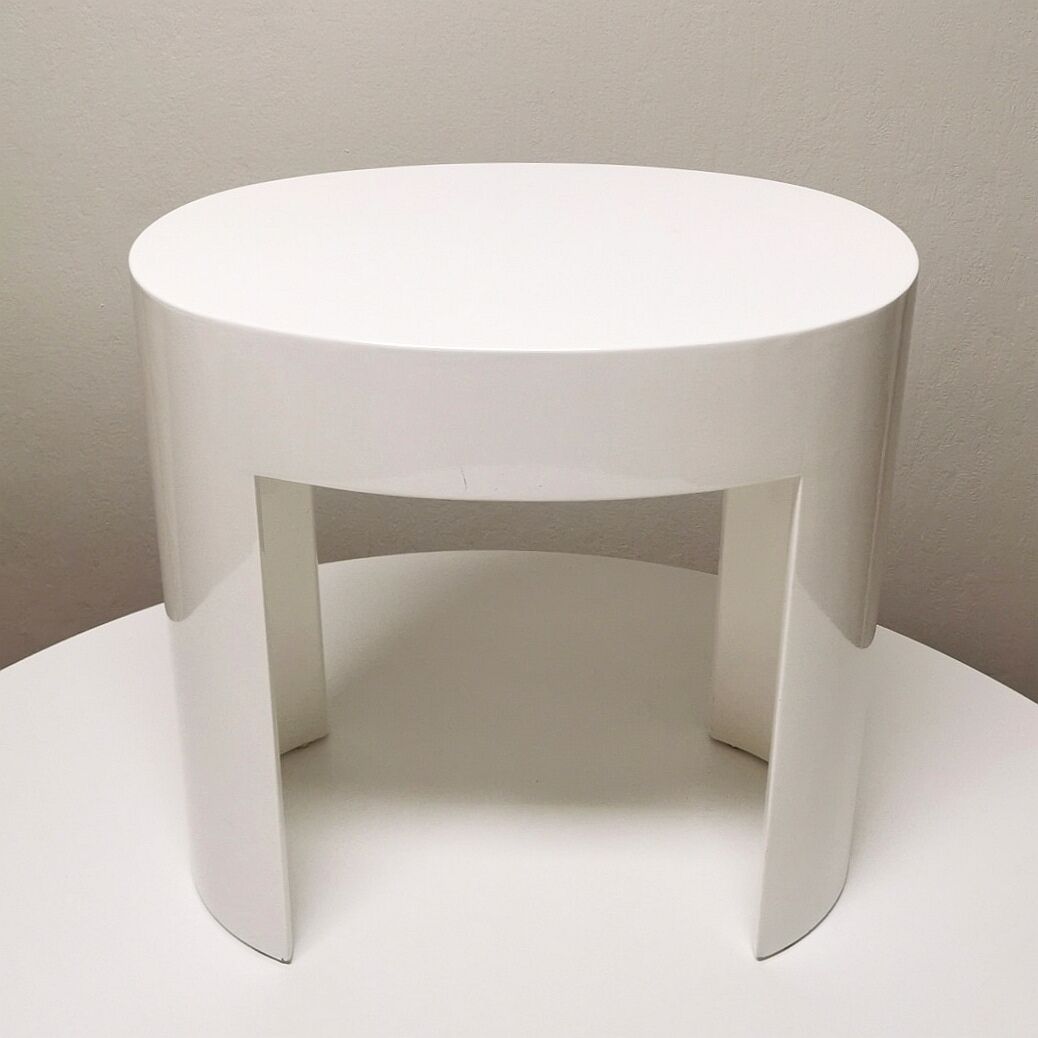 Lacquered wood side table