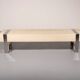 Leather bench with chrome base from Germany 1980