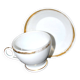 Paris porcelain – Antique round cup in soft porcelain with gold trim.