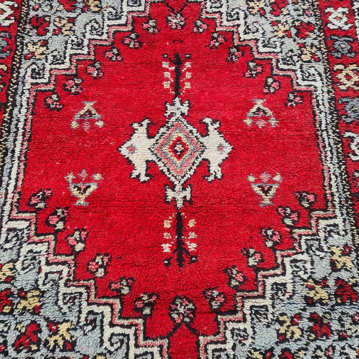 Vintage Hand Knotted Wool Moroccan Rug, 70s/80s