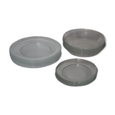 Service d'assiettes en verre Arcoroc vintage