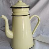 Vintage yellow enamelled coffee maker
