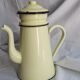 Vintage yellow enamelled coffee maker