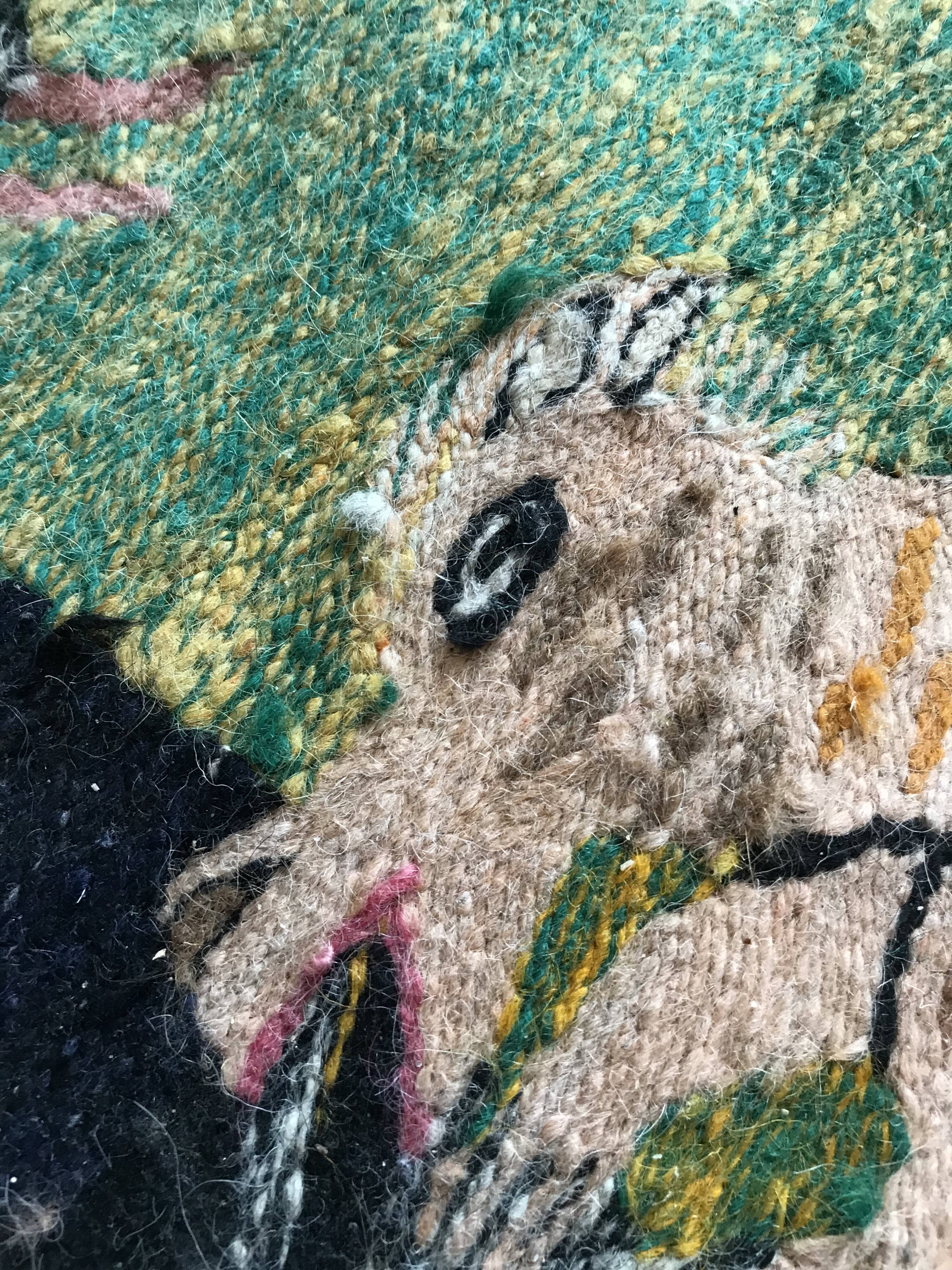 Vintage Egyptian Tapestry Ramsès Wissa Wassef circa 1960