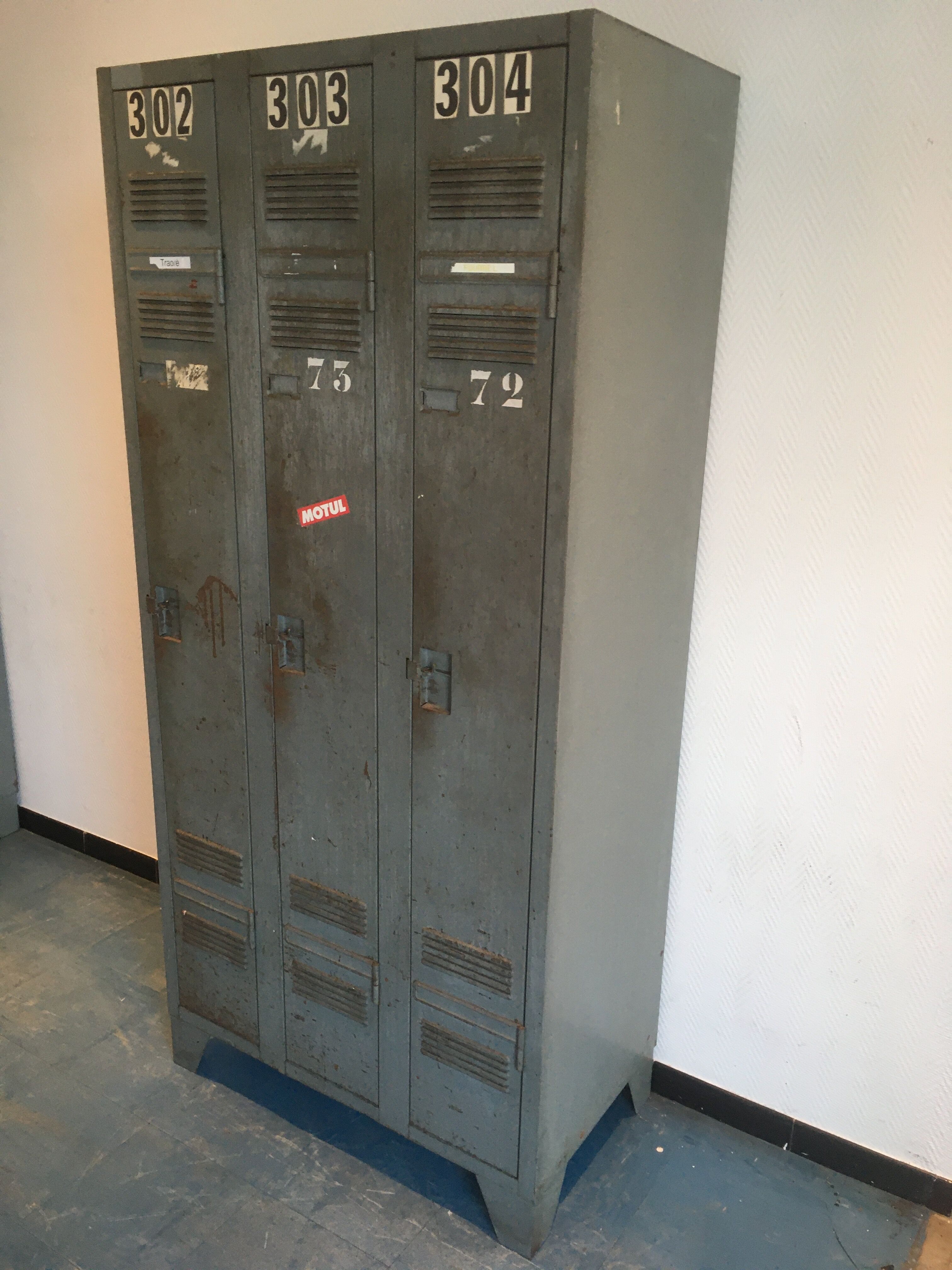 Old vintage industrial wardrobe