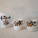 Two Badonviller cups and pitcher