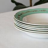 6 antique plates in fine earthenware St Étienne