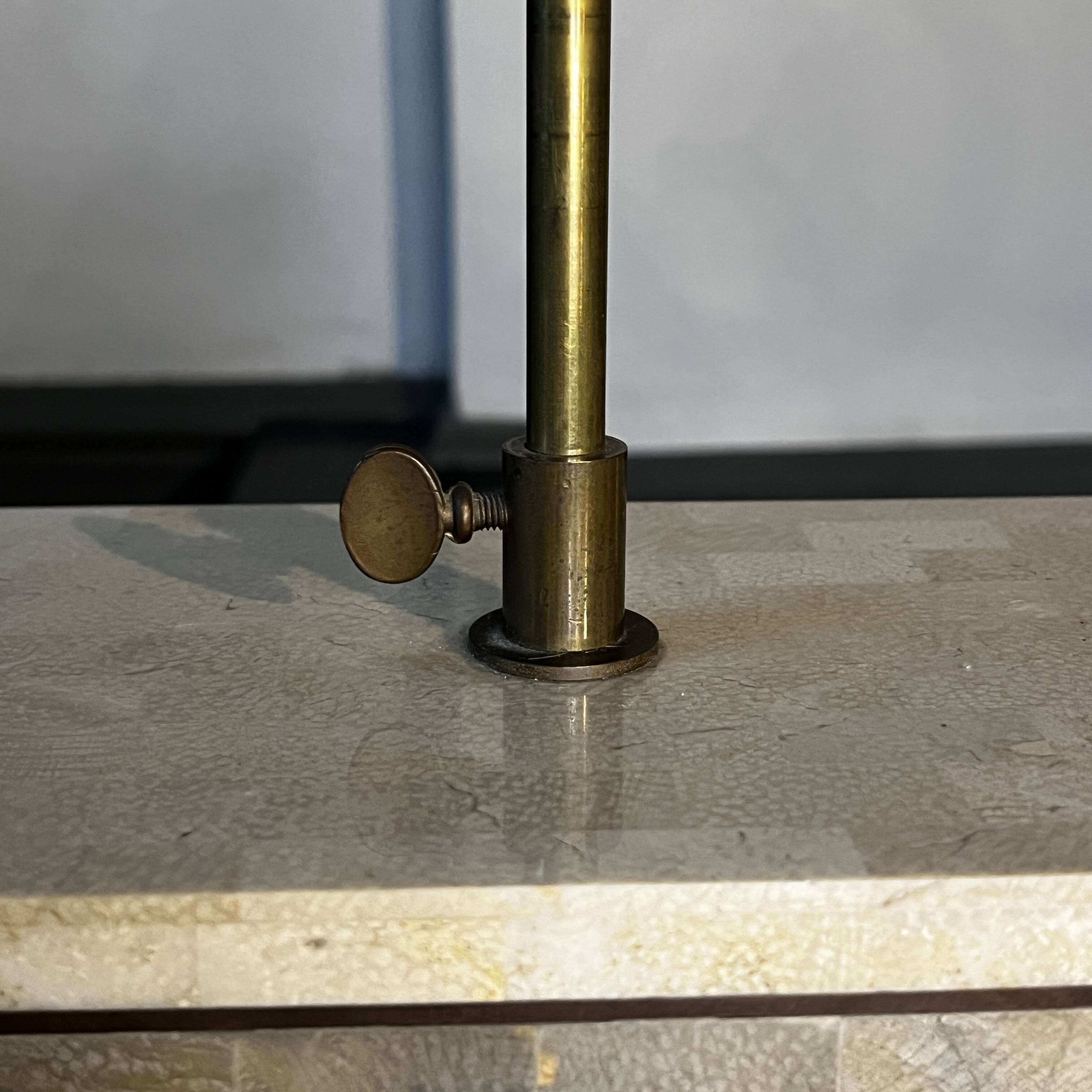 Hollywood regency lamp base maitland smith (usa), tessellated stones & brass, ca 1970