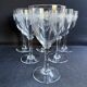 6 Saint Louis wine glasses Manon service Pantograph engraving IV