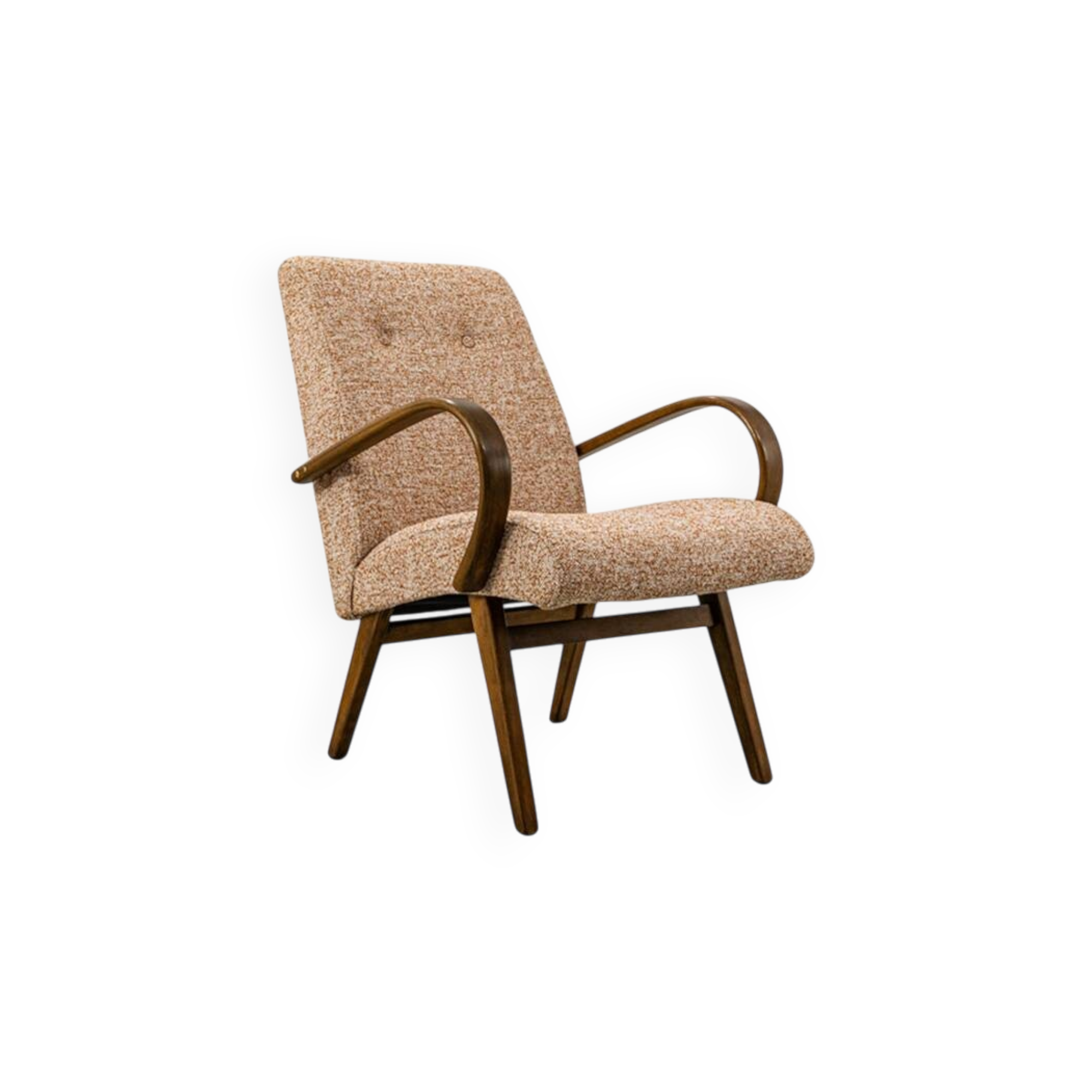 Mid Century Armchair Model 53 By J šmidek For Ton, 1960s