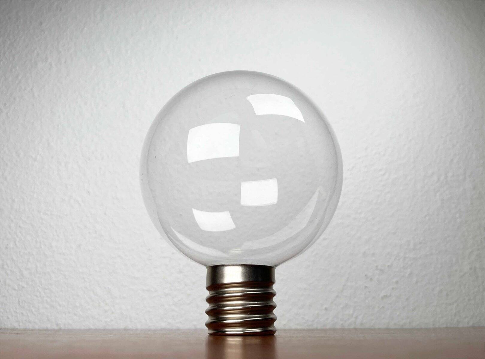 Vintage German Space Age replacement or spare glass piece for lamp by Motoko Ishii for Staff, 1970s.