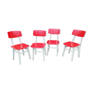 Lot de 4 chaises, années
