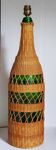 XL bottle lamp foot dressed in rattan 50s