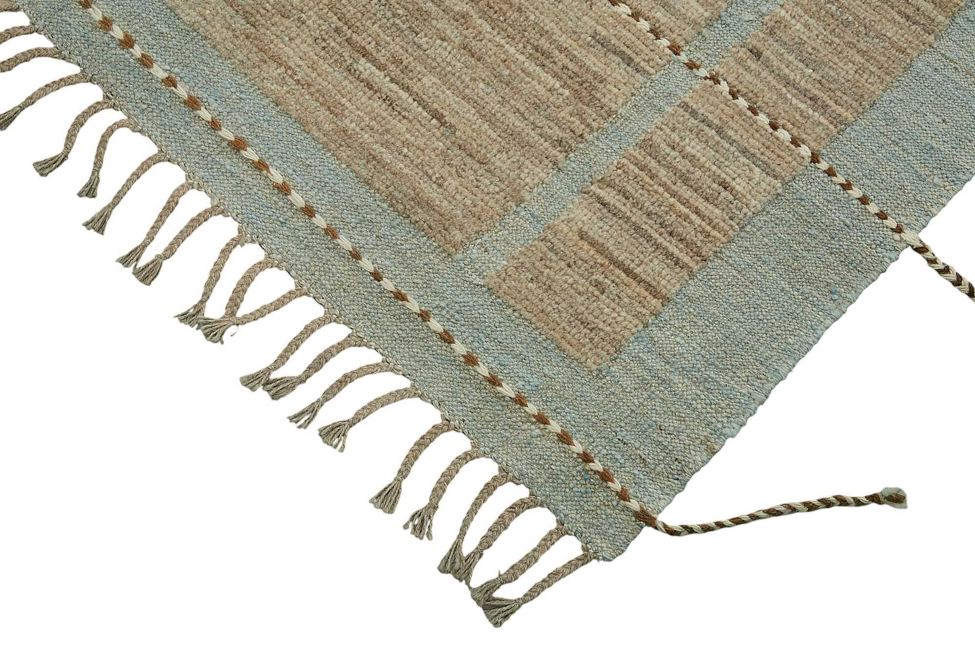Hand-Knotted Turkish Contemporary 282 cm x 372 cm Brown Wool Carpet