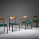 Chaises de salle à manger en similicuir vert botanique, années 1970, lot de 4