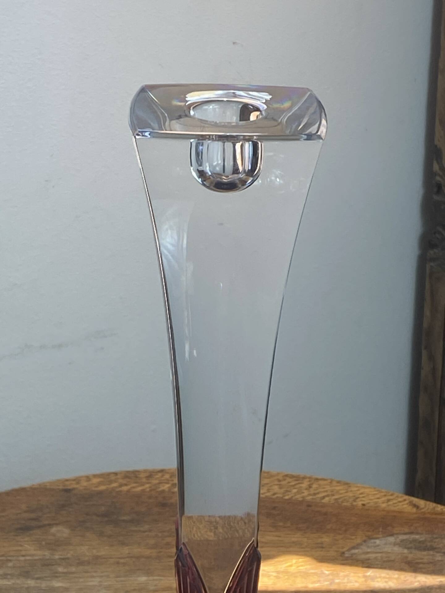 Bohemian crystal candlestick