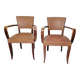 Pair of skai bridge armchairs