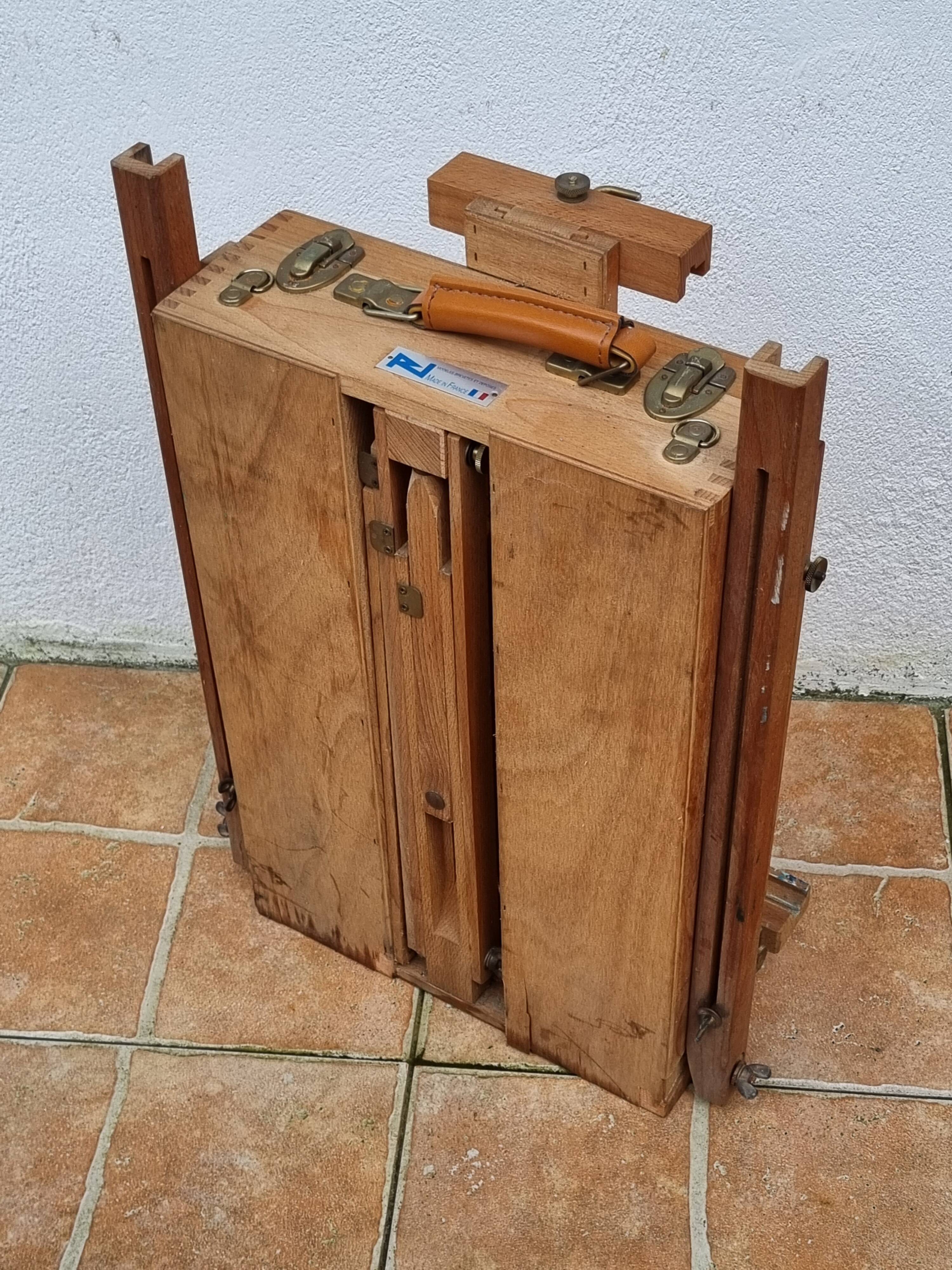 Vintage French folding field easel