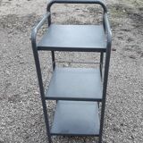 Small gray bedside table, in iron