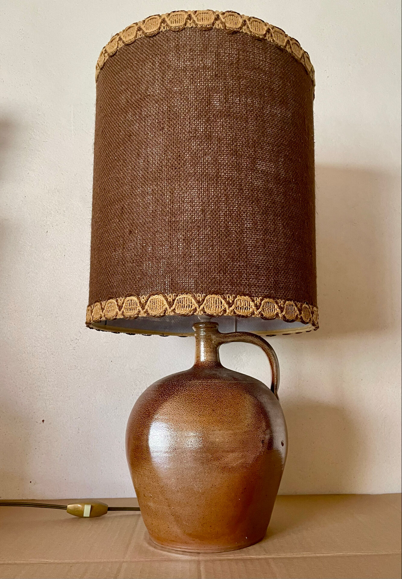 Vintage stoneware lamp