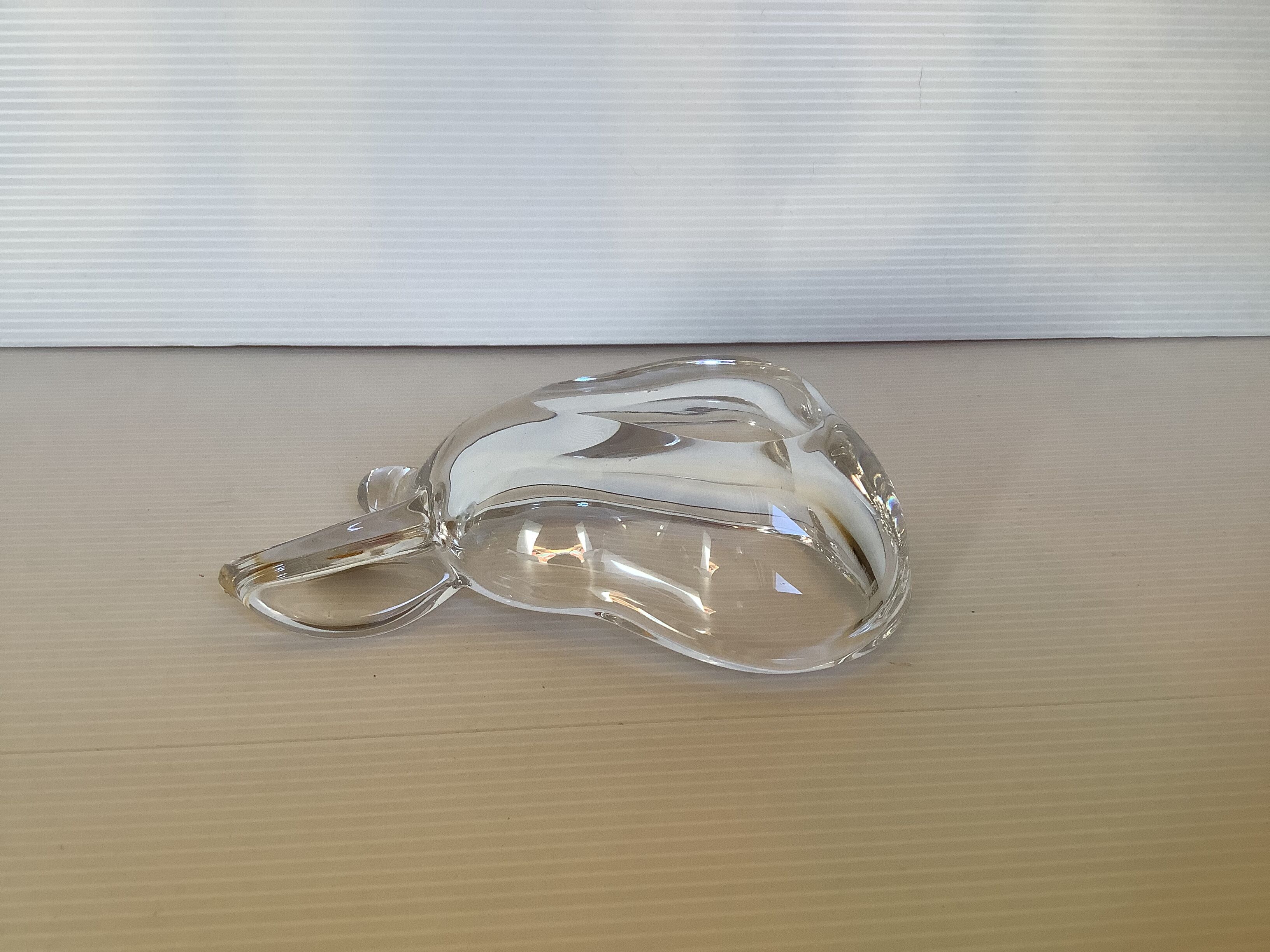 Crystal pear-shaped ashtray and pocket tray Vannes le Chatel