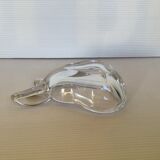 Vannes le Chatel crystal pear-shaped empty pocket ashtray