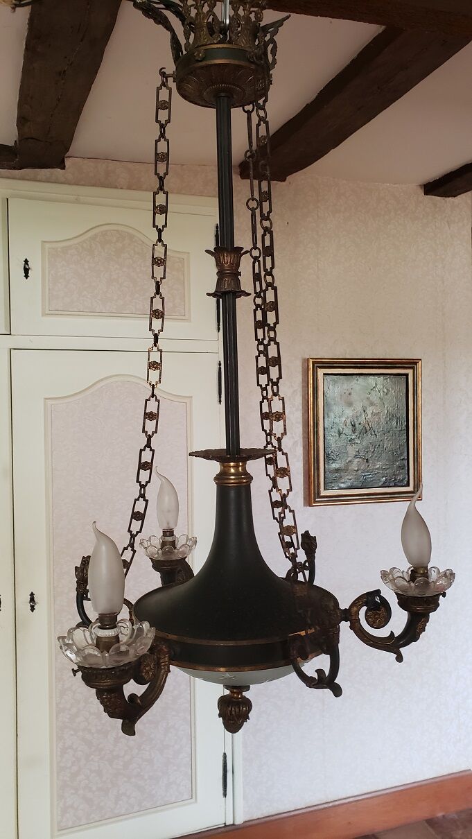 Lustre style empire 6 feux
