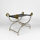 Neoclassical swan-headed curule circa 1960