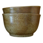 Set of pyrite stone bowls