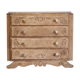 Chest of drawers raw wood foot mustache