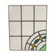 Colorful Art Deco Floral Stained Glass Window 51x42cm