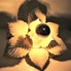 Masca flower sconce in metal white vintage cream