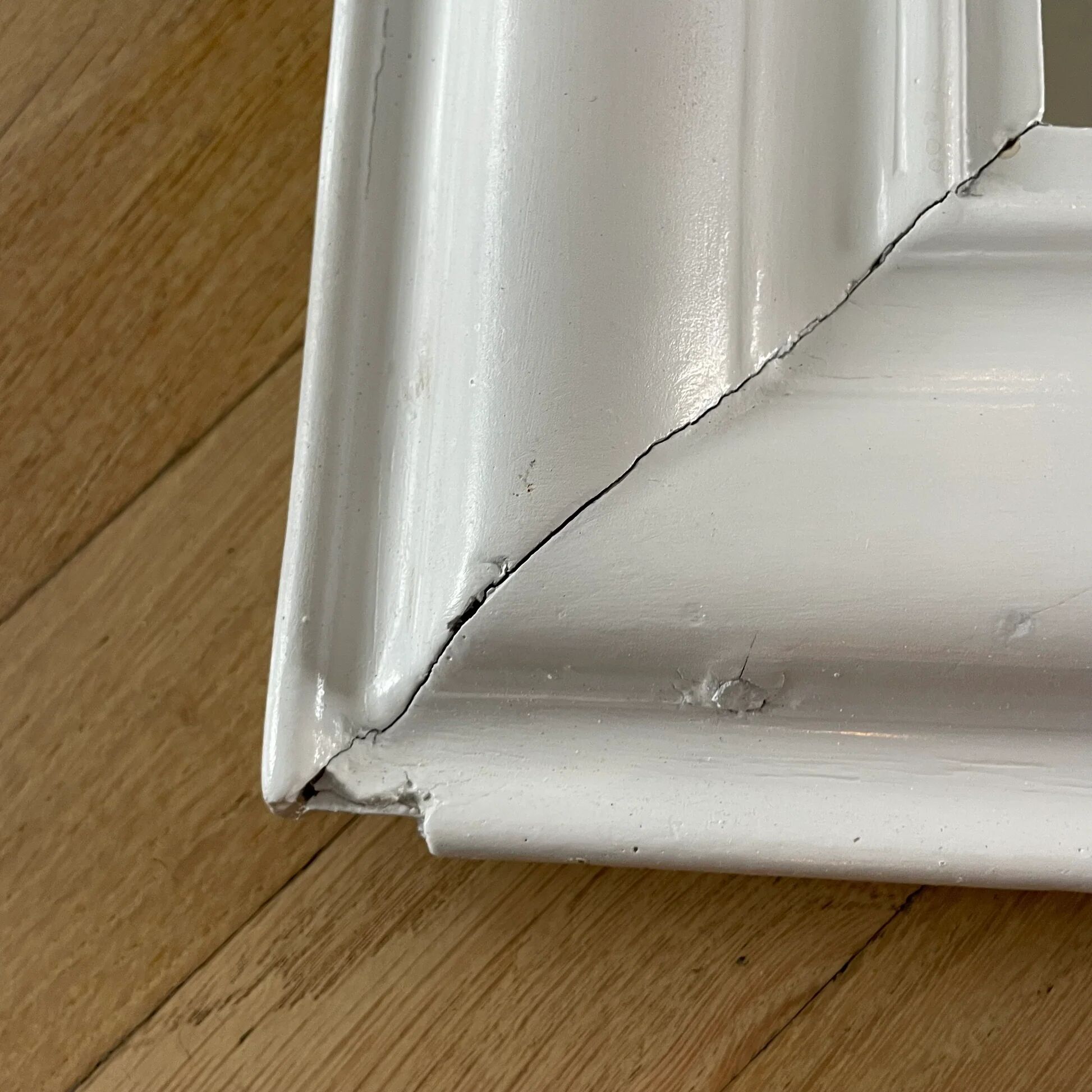 Miroir trumeau en bois peint
