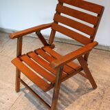 Folding wooden chair, 1970