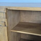 Brutalist Ashwood Sideboard with Sculptural Geometric Front