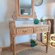Bathroom cabinet with marble top in Henri II style