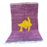 Tapis en laine pure fait main traditionnelle taille 140 x 260 cm