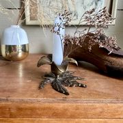 Brass flower candle holder