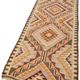 Turkish Handwoven Vintage Herki Kilim 90 cm x 344 cm