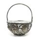 Sugar bowl, postmodernism, silver-plated brass, HEFRA, Poland, 1970s