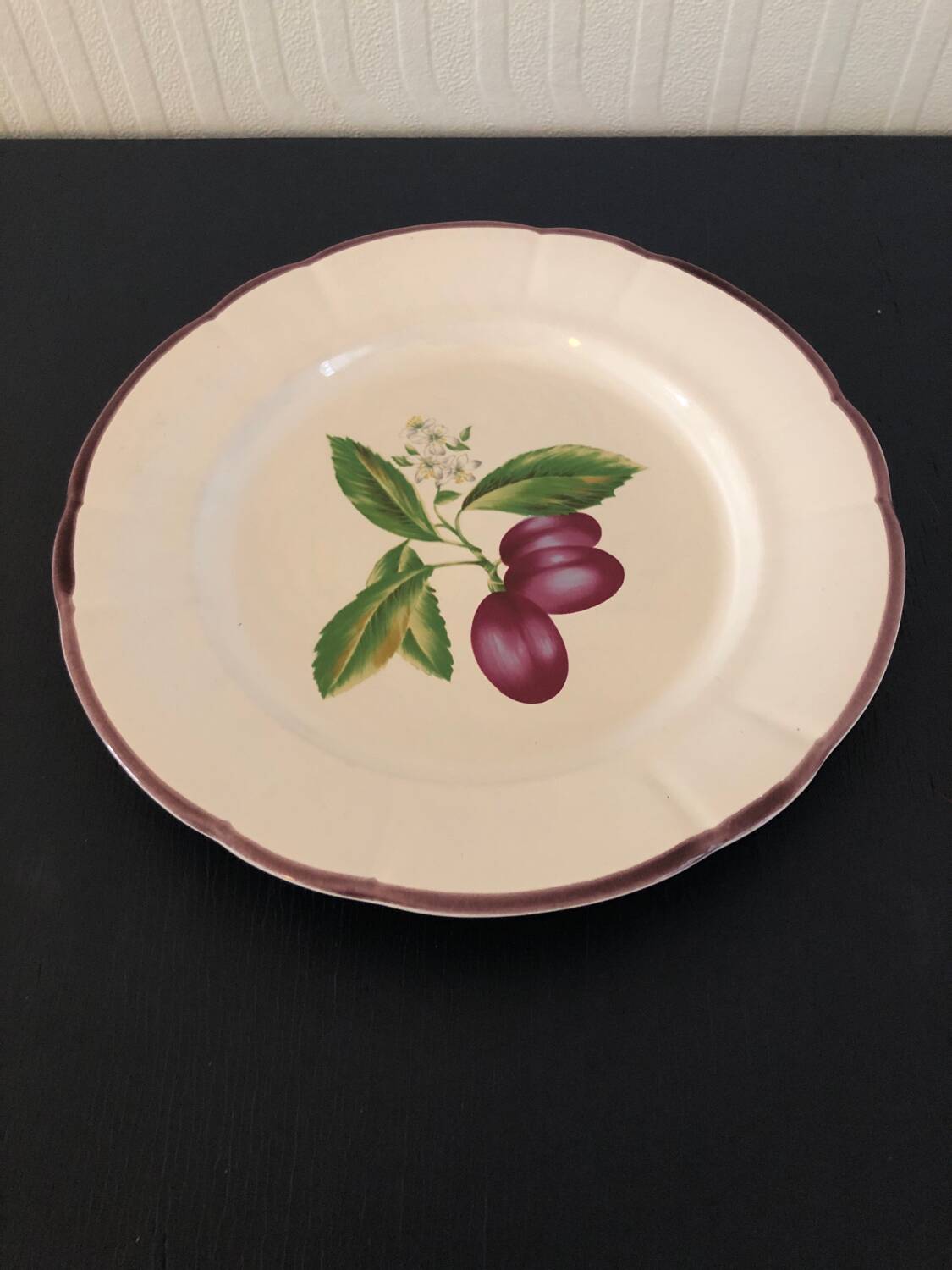 Vintage earthenware dish from Niederviller
