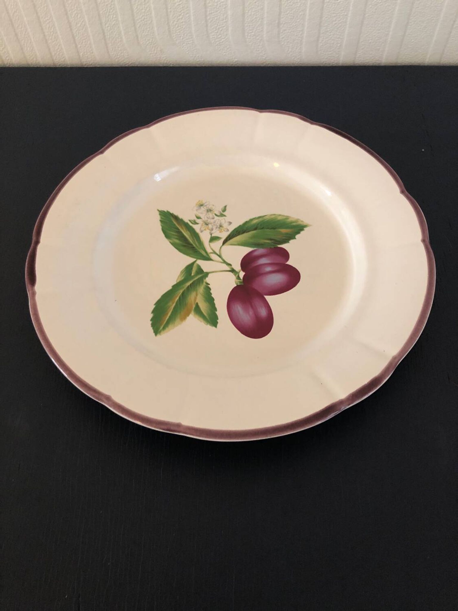 Vintage earthenware dish from Niederviller